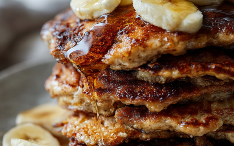 Healthy gluten-free banana pancakes