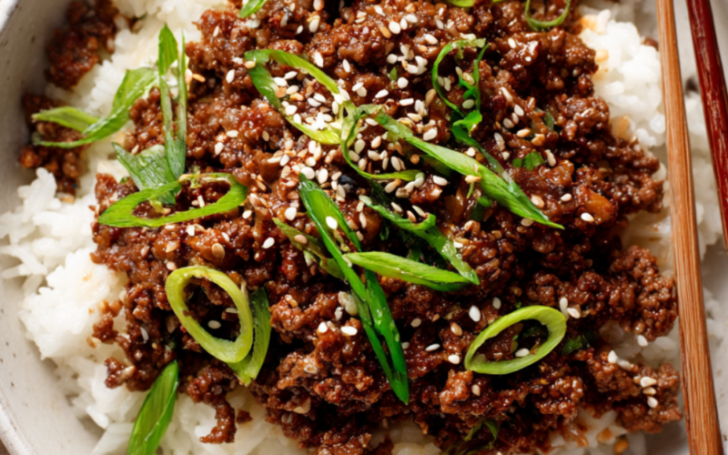 Quick & Easy Korean Ground Beef Bowl