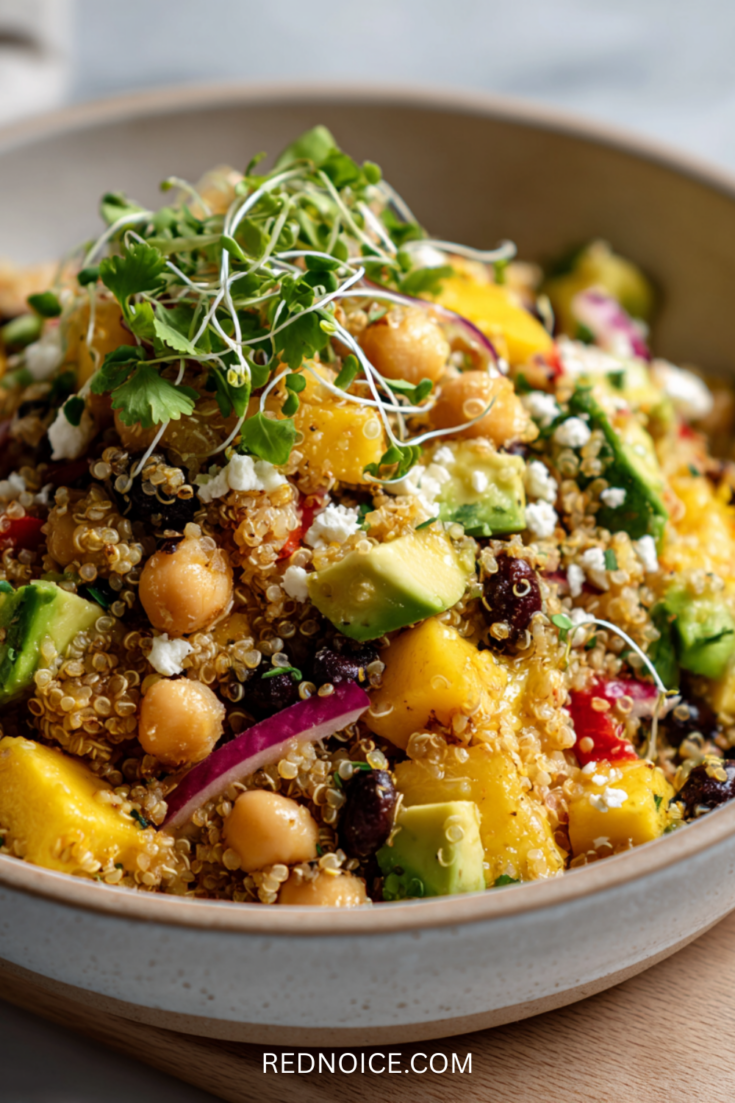 Quinoa salad mixed