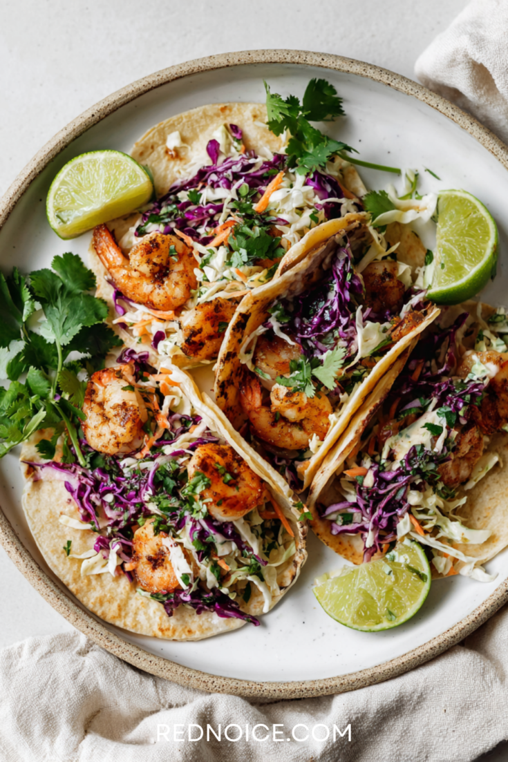 Healthy shrimp tacos