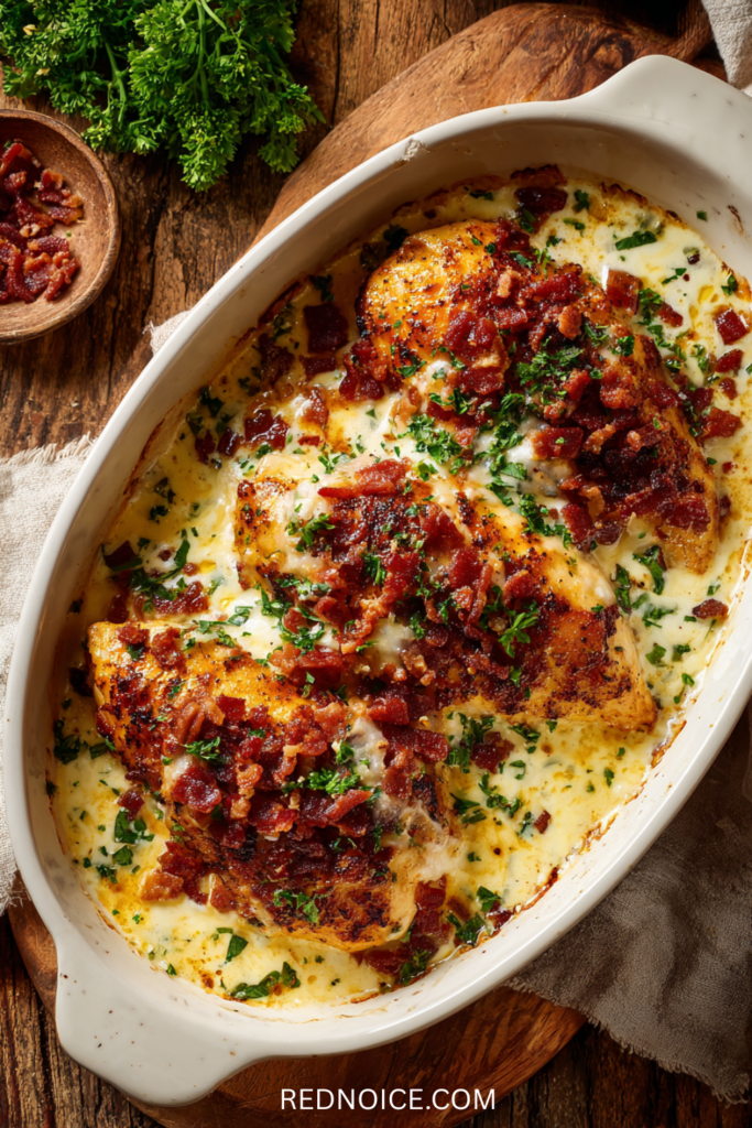 Million Dollar Baked Chicken Breast with Cream Cheese & Bacon