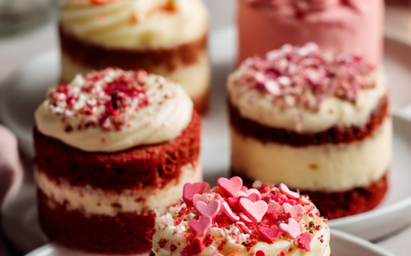 Mini Valentine Layer Cakes