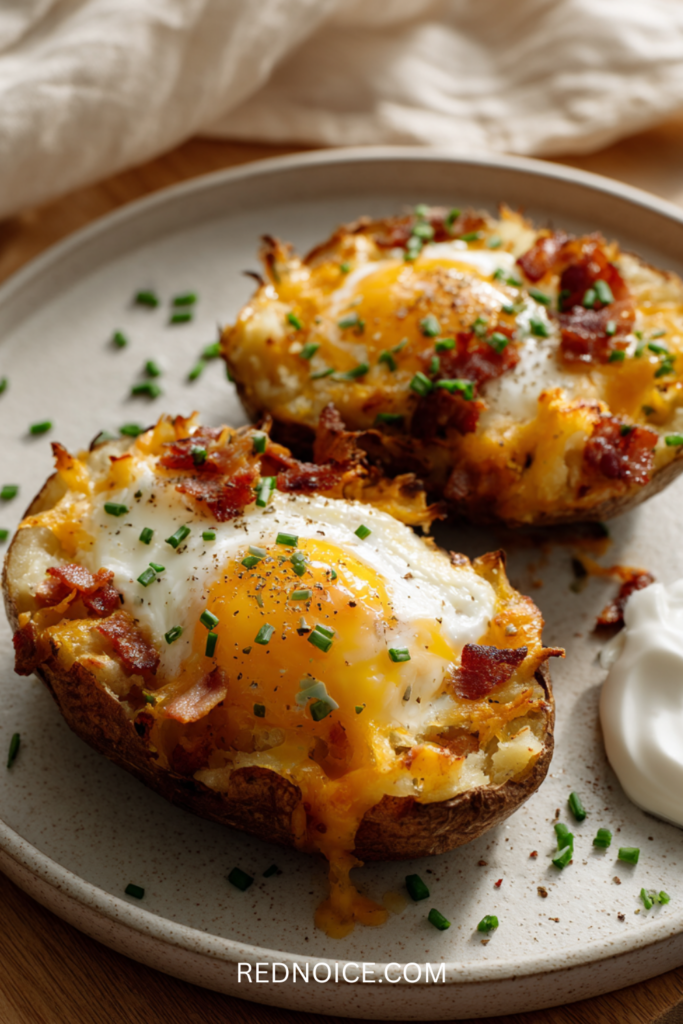 Twice-Baked Loaded Breakfast Potatoes