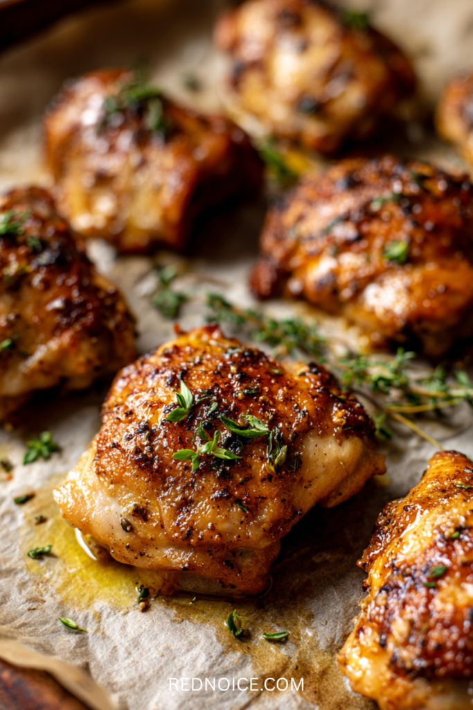 30-Minute Oven Baked Boneless Skinless Chicken Thighs