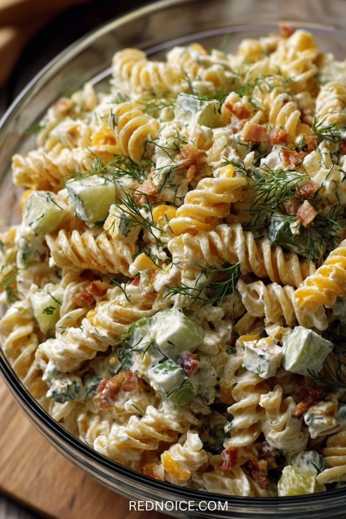 Dill Pickle Pasta Salad
