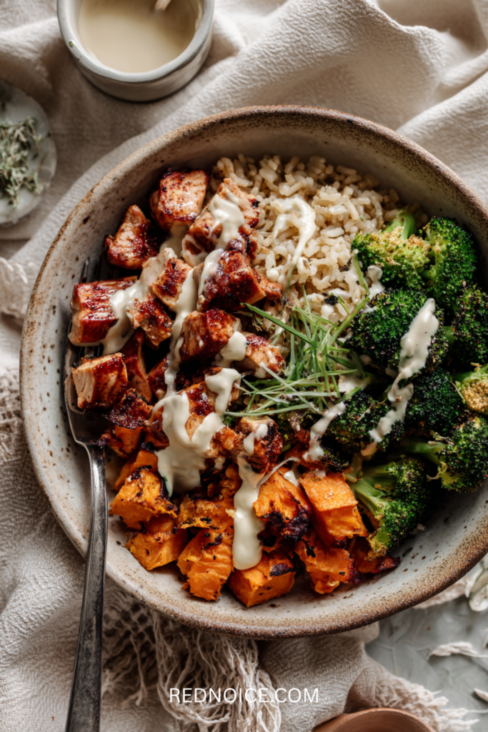 Chicken and Sweet Potato Rice Bowl