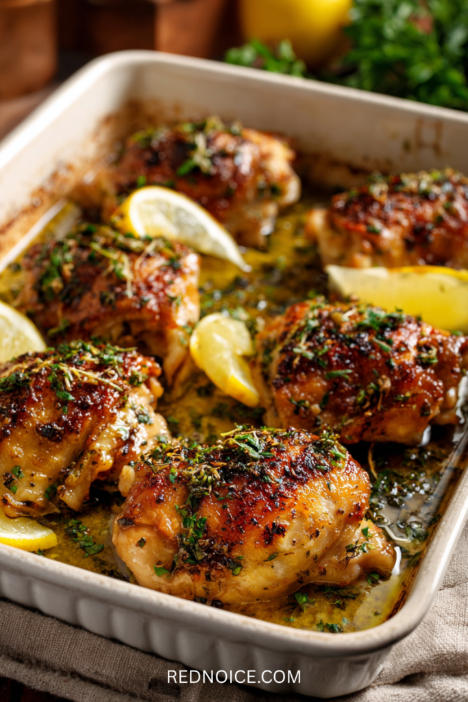 Garlic Lemon Boneless Skinless Chicken Thighs