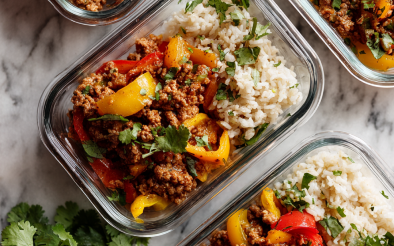 Ground Turkey and Bell Pepper Skillet