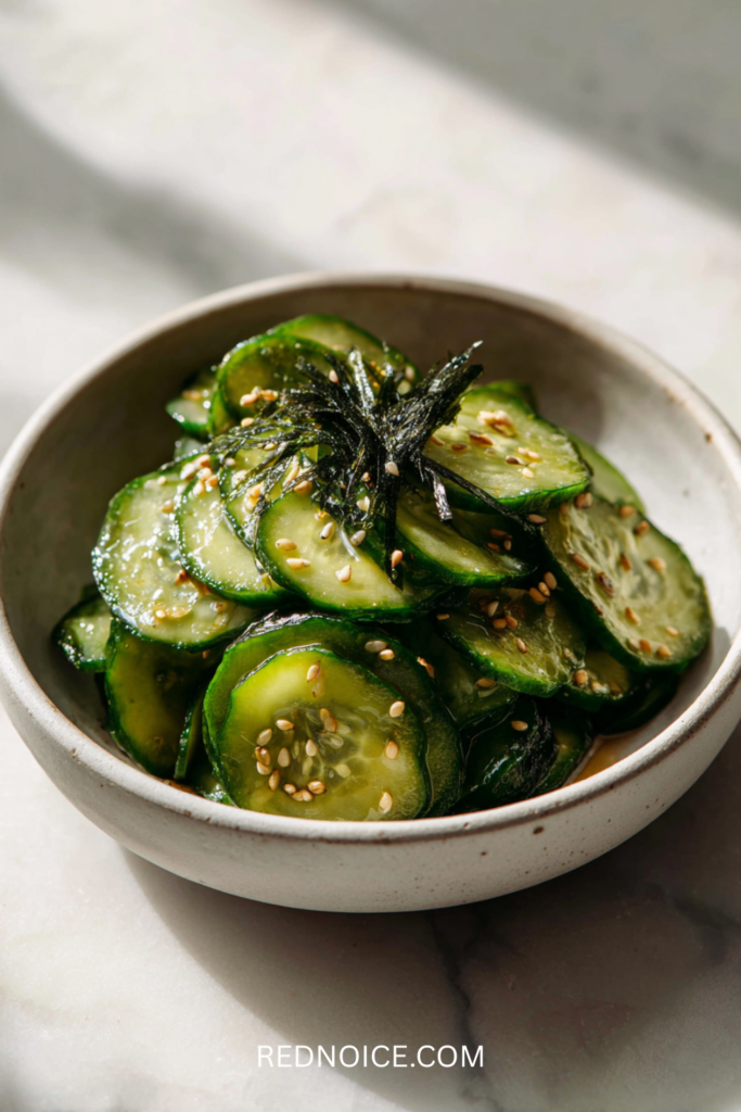 Healthy Japanese Cucumber Salad (Sunomono)