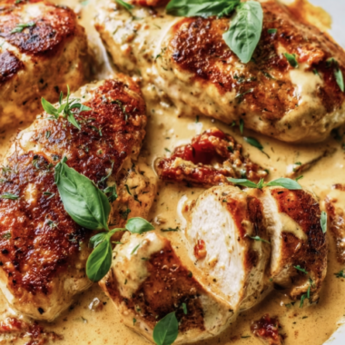 Marry me chicken recipe plated for dinner