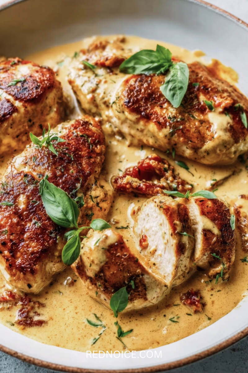 Marry me chicken recipe plated for dinner