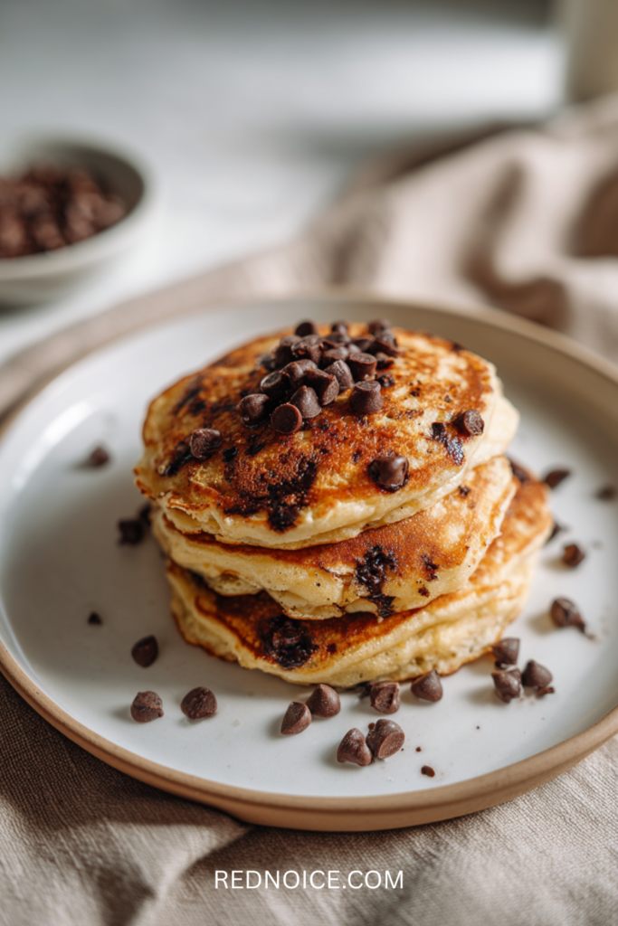 Fluffy pancake recipe with chocolate chips