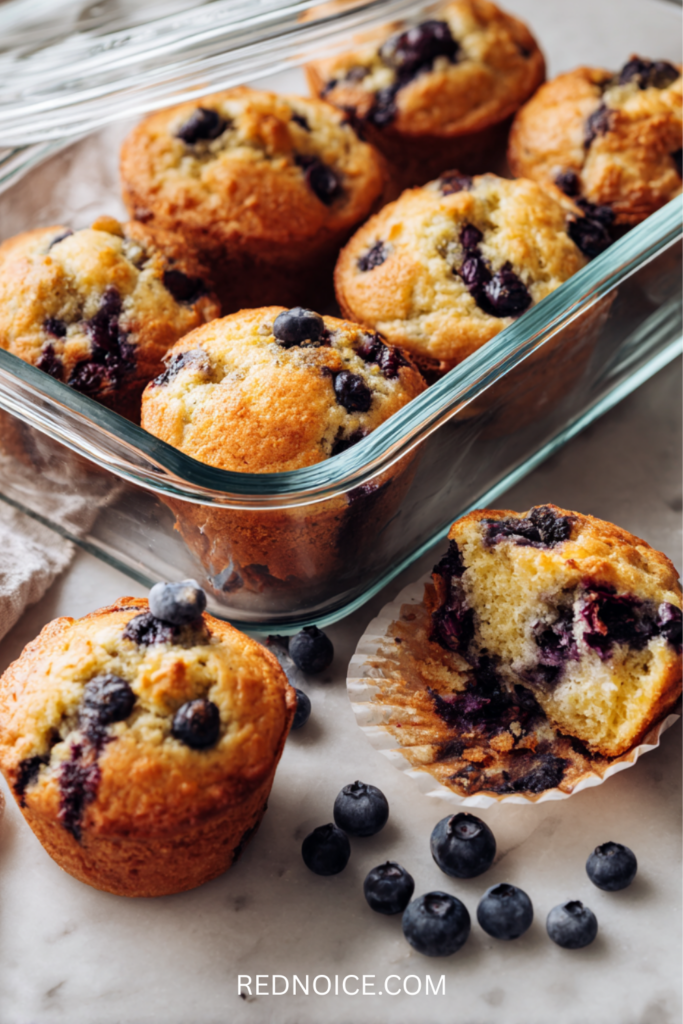 Protein Blueberry Muffins — Freezer Friendly