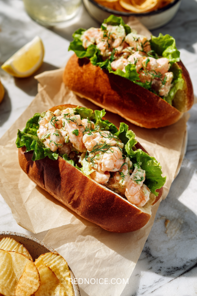 Cold Shrimp Salad Roll (Lobster Roll Style)