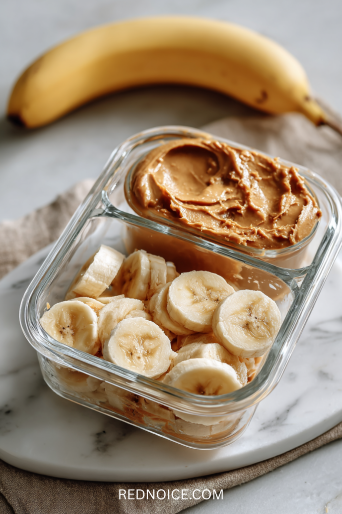 Banana with Peanut Butter — Portioned and Ready