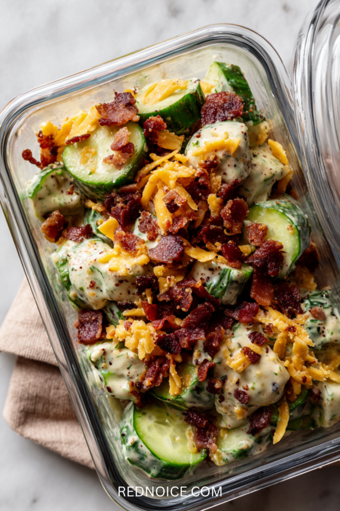 Cucumber Bacon Cheddar Snack Bowl