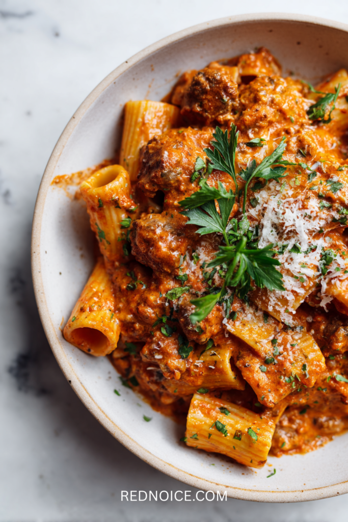 Creamy Italian Sausage Rigatoni