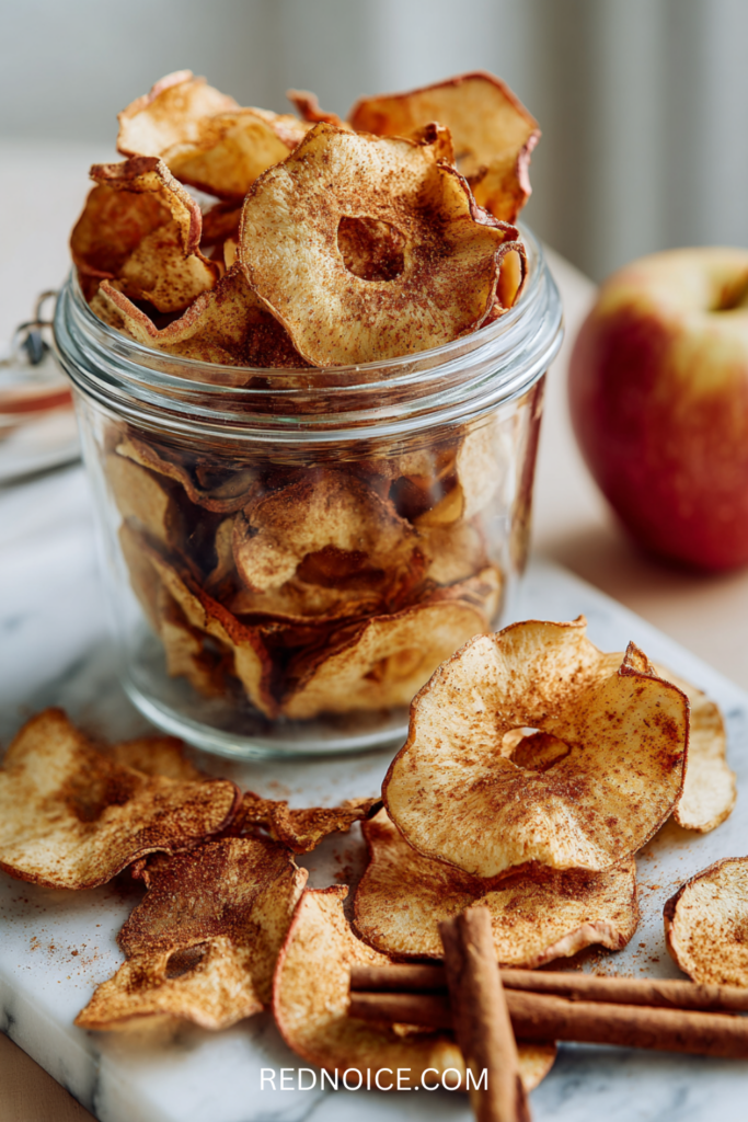 Air Fryer Apple Chips with Cinnamon