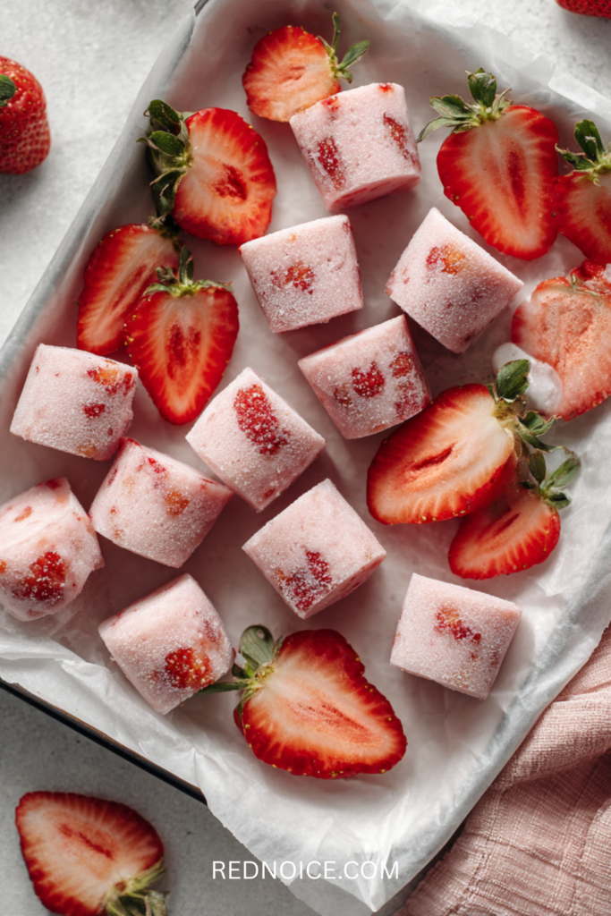 Healthy Strawberry Yogurt Bites