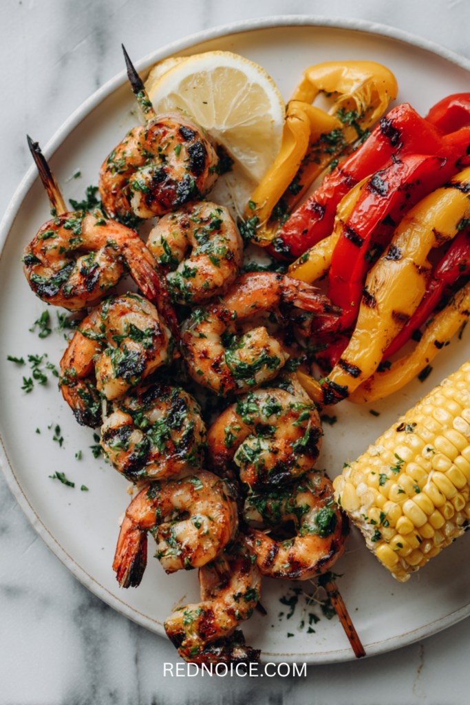 Grilled Shrimp Skewers with Herb Marinade