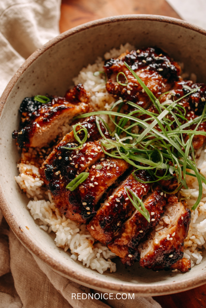 Honey BBQ Chicken Rice Bowls