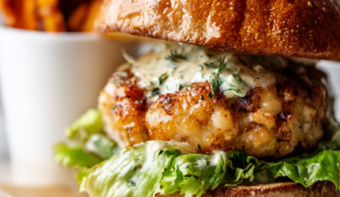 Shrimp Burgers with Lemon Dill Sauce