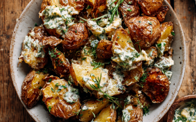 Crispy mashed potato salad recipe