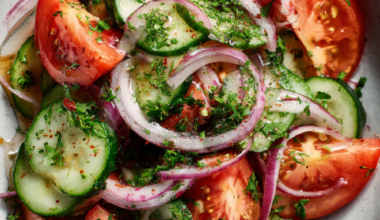 Cucumber tomato salad