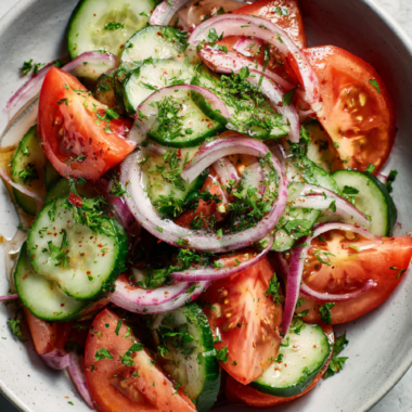 Cucumber tomato salad