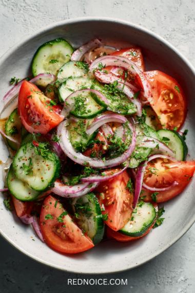Cucumber tomato salad