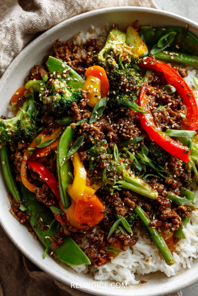 Ground Beef & Veggie-Packed Stir-Fry