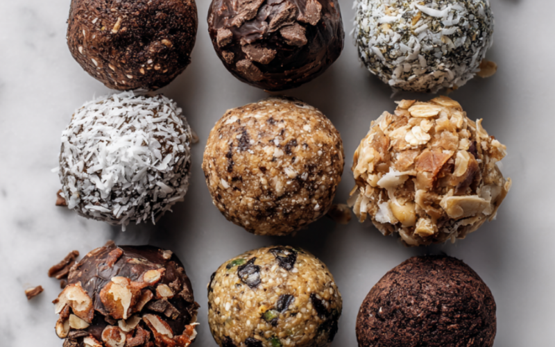 No-Baked protein balls for healthy snacks
