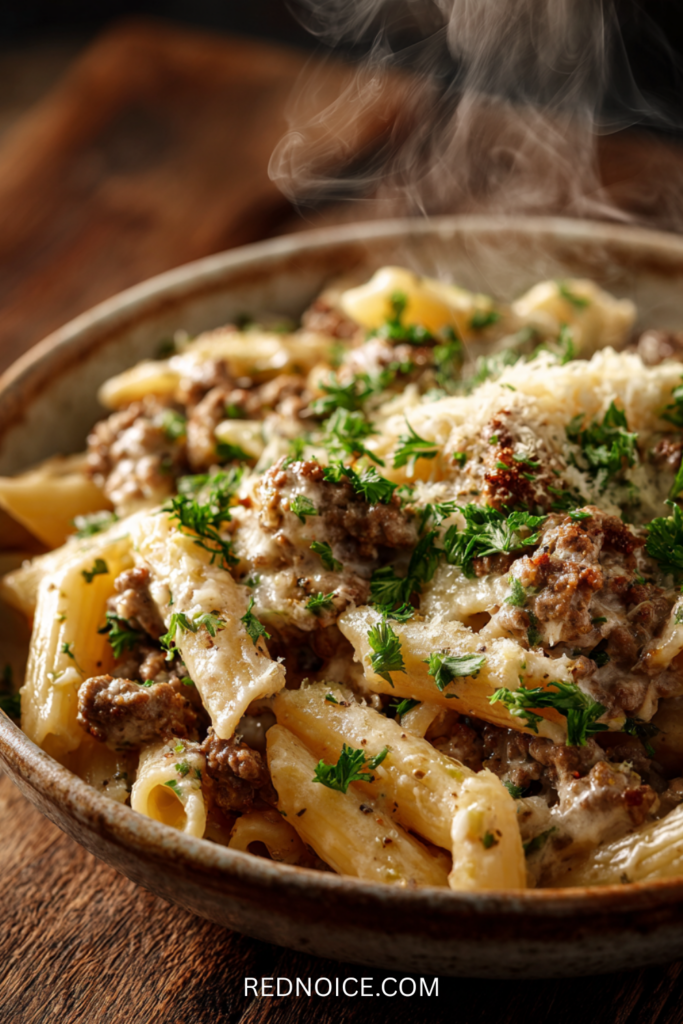 Beef and Garlic Butter Pasta