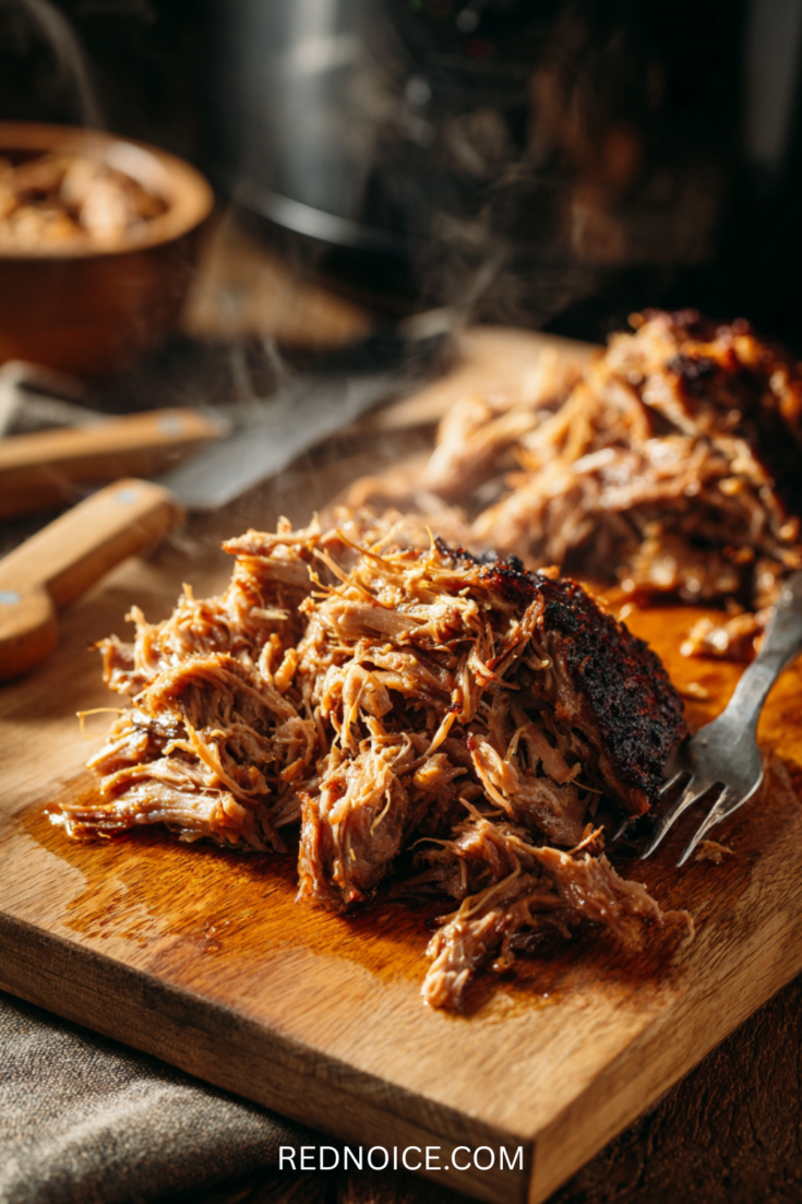 Shredded Crockpot BBQ pork
