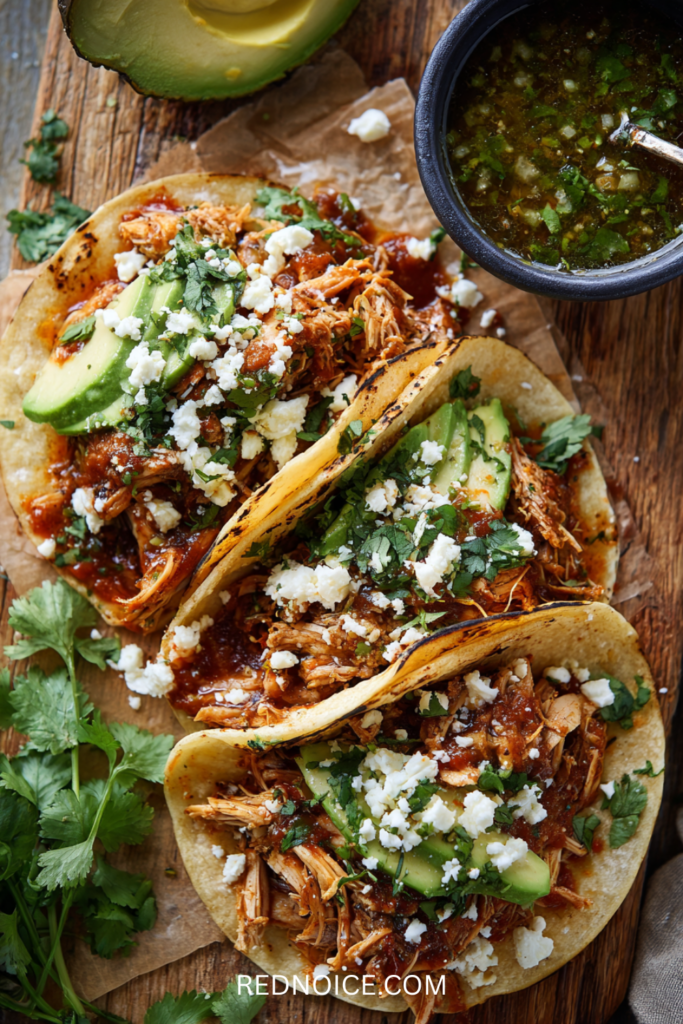 Rotisserie Chicken Tacos (Salsa as Sauce)