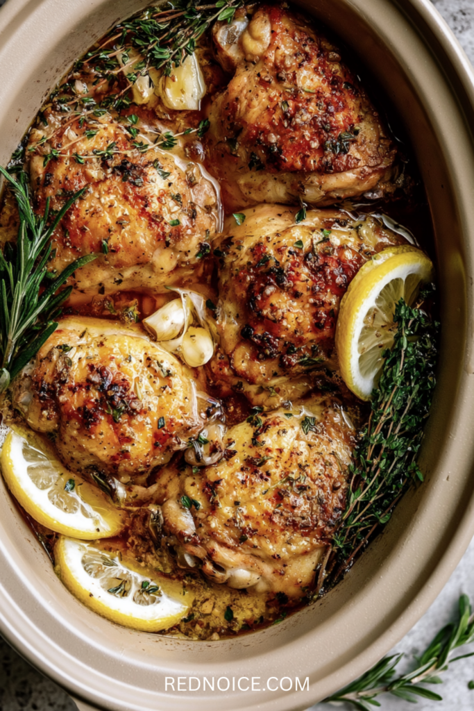 Crockpot Lemon Herb Chicken