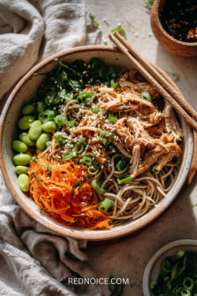 Cold Chicken Soba Noodle Bowls