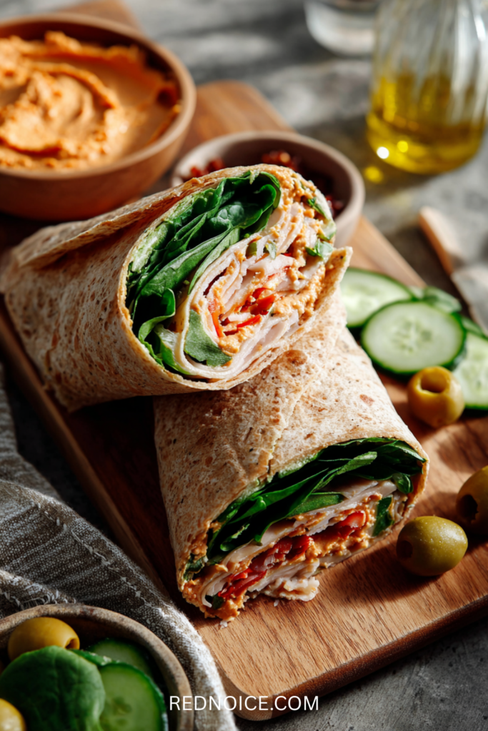 Turkey Hummus Wraps
