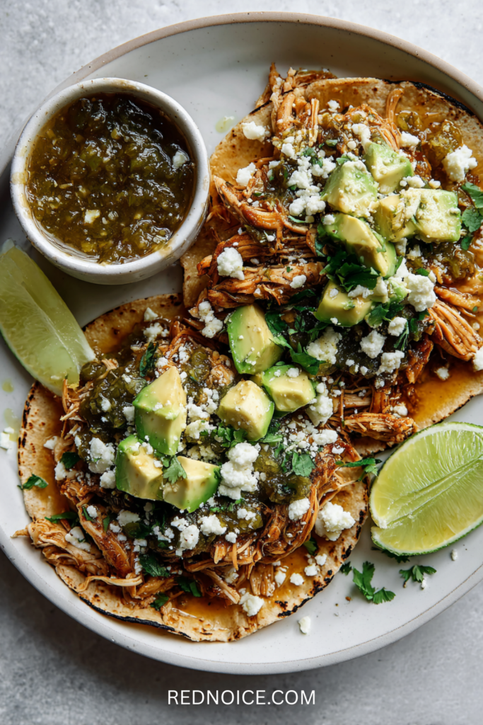 Crockpot Shredded Chicken Tacos