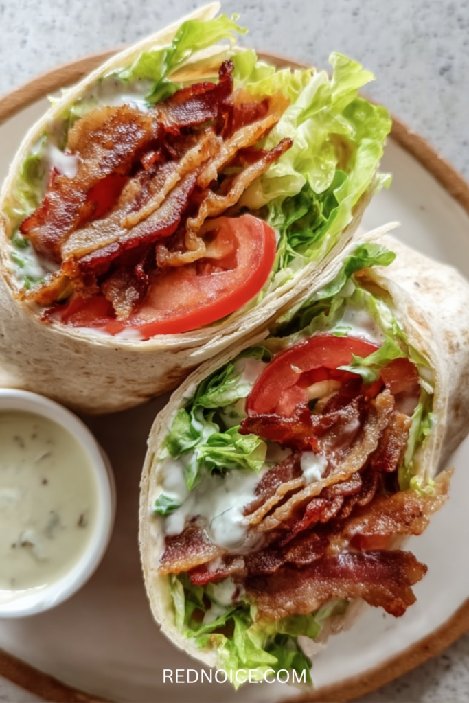 BLT Wraps with Greek Yogurt Sauce