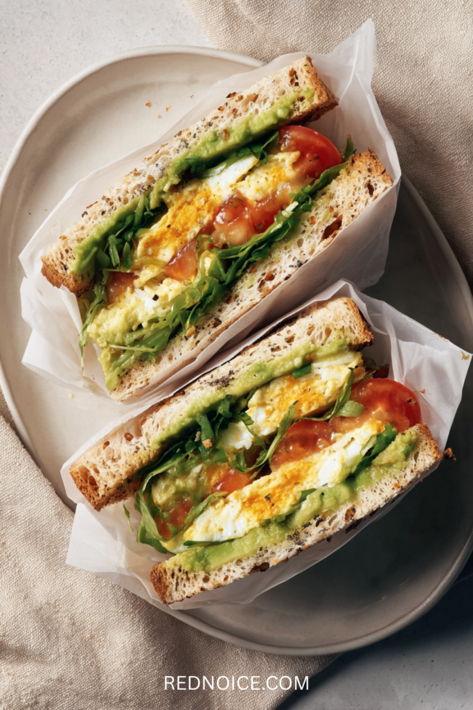 Avocado Egg & Tomato Toast Sandwich