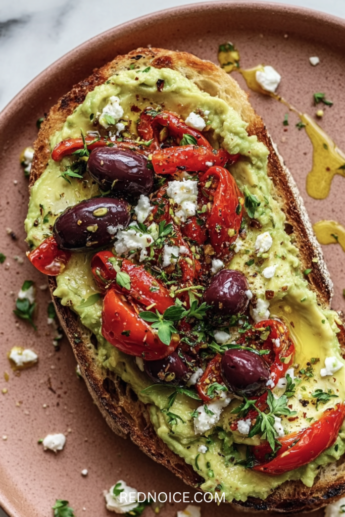Mediterranean — Roasted Red Pepper, Olives, and Feta
