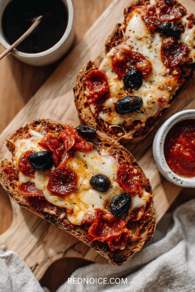 Pizza Toasts on Busy Afternoons