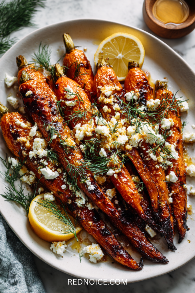 Honey Roasted Carrots with Feta & Dill