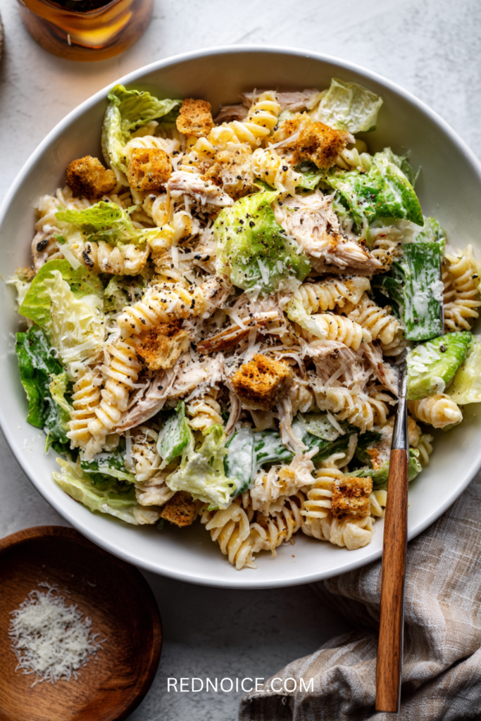 Rotisserie Chicken Caesar Pasta Salad