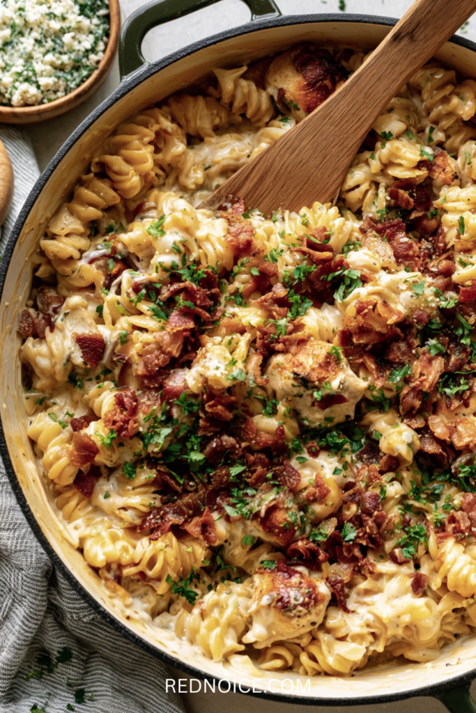 One-Pot Chicken Bacon Ranch Pasta