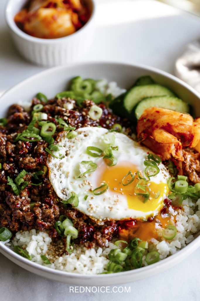 Korean Gochujang Beef and Egg Bowl