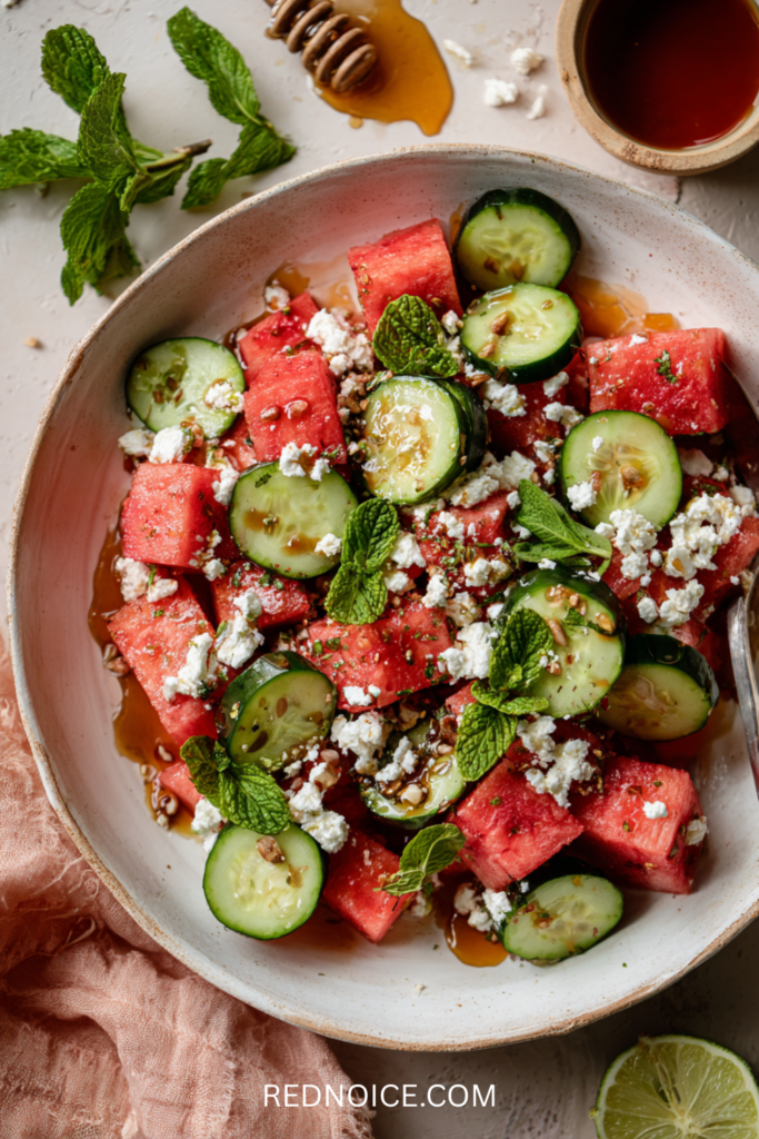 Watermelon Feta Mint Salad