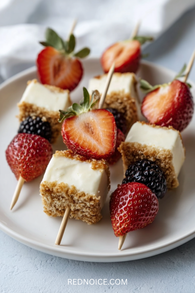 Strawberry Cheesecake Skewers