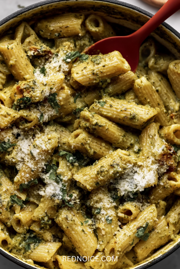 One-Pot Creamy Pesto Pasta